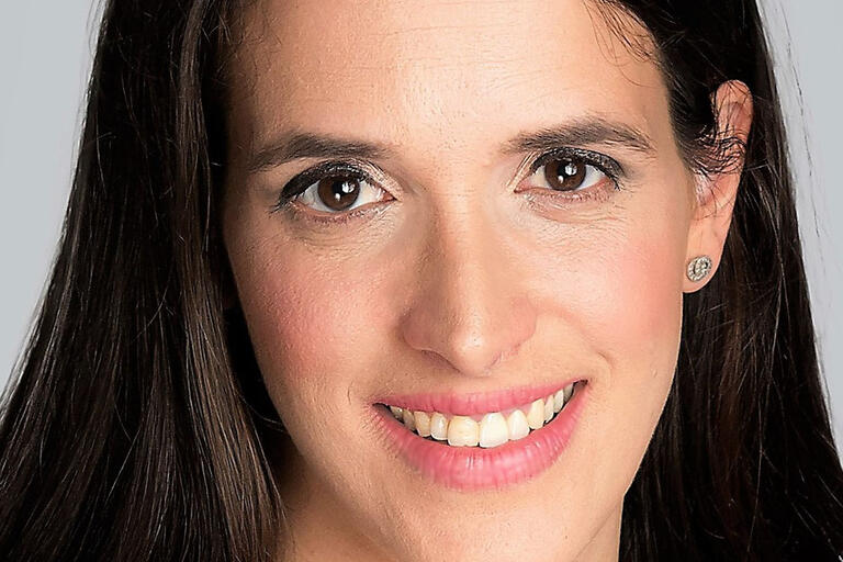Very up close photo of a woman